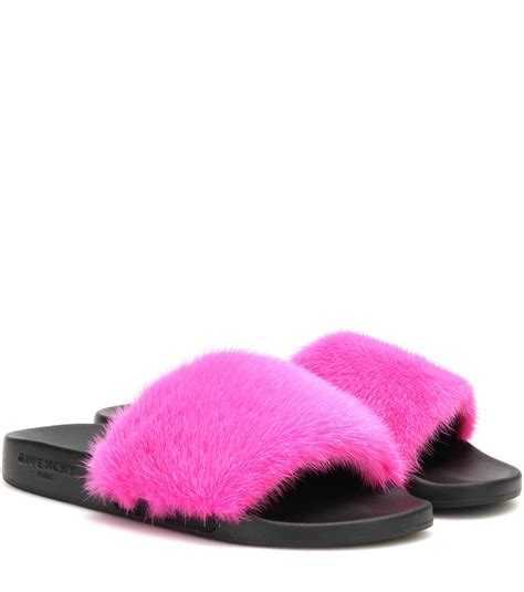 givenchy slides fur|givenchy slides size 35.